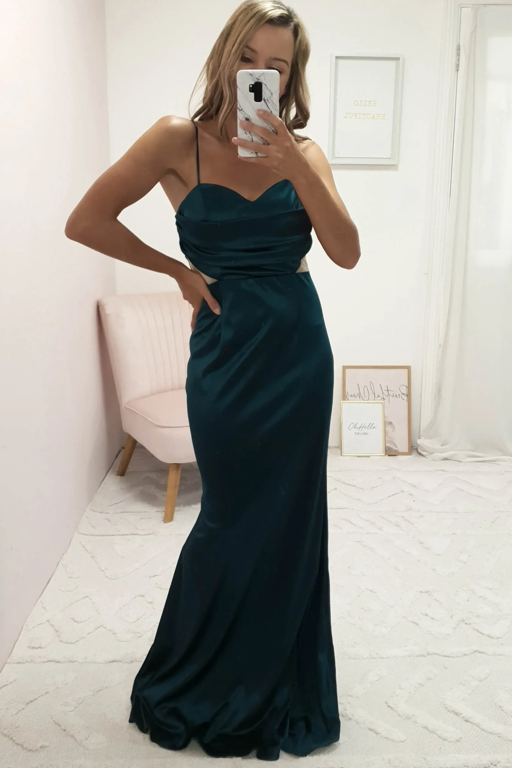 Sale Addison Satin Gown | Emerald Green Lange Kleider|Maxikleider