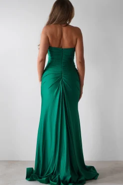 Fashion Adele Stretchy Halterneck Gown | Green Kleider Für Besondere Anlässe|Sommerkleider