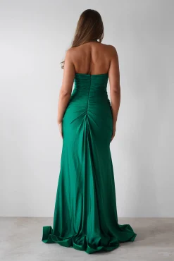 Fashion Adele Stretchy Halterneck Gown | Green Kleider Für Besondere Anlässe|Sommerkleider