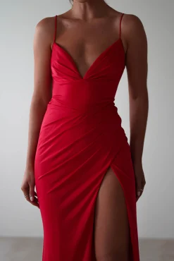 Best Aldina Soft Bodycon Dress | Red Kleider Für Besondere Anlässe|Sommerkleider