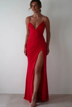 Best Aldina Soft Bodycon Dress | Red Kleider Für Besondere Anlässe|Sommerkleider