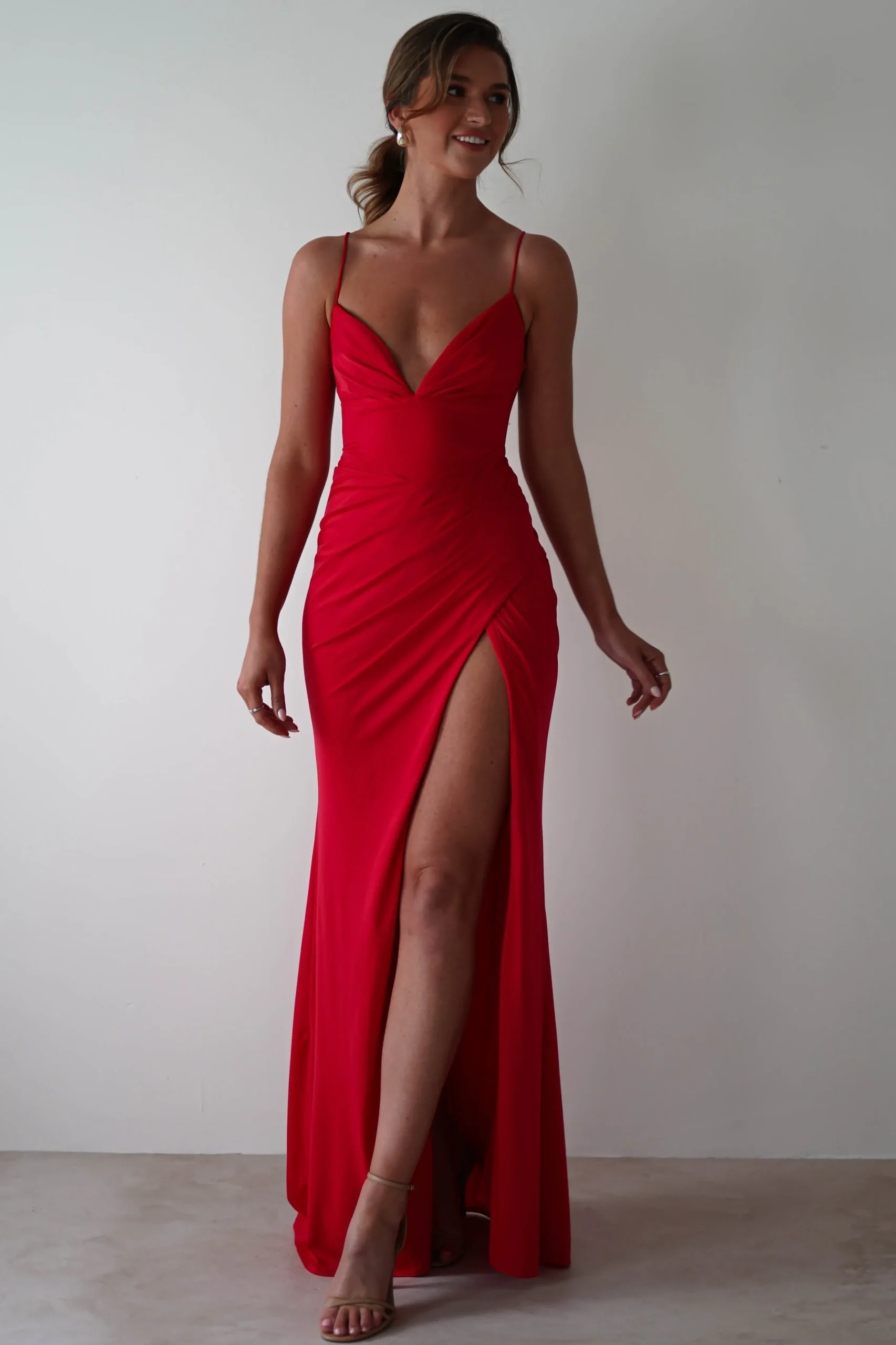 Best Aldina Soft Bodycon Dress | Red Kleider Für Besondere Anlässe|Sommerkleider