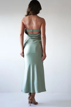 Online Allegra Gathered Midaxi Dress | Sage Lange Kleider|Maxikleider