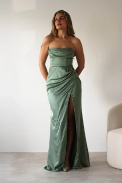Sale Alyce Soft Satin Strapless Gown | Olive Lange Kleider|Maxikleider