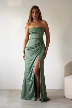 Sale Alyce Soft Satin Strapless Gown | Olive Lange Kleider|Maxikleider
