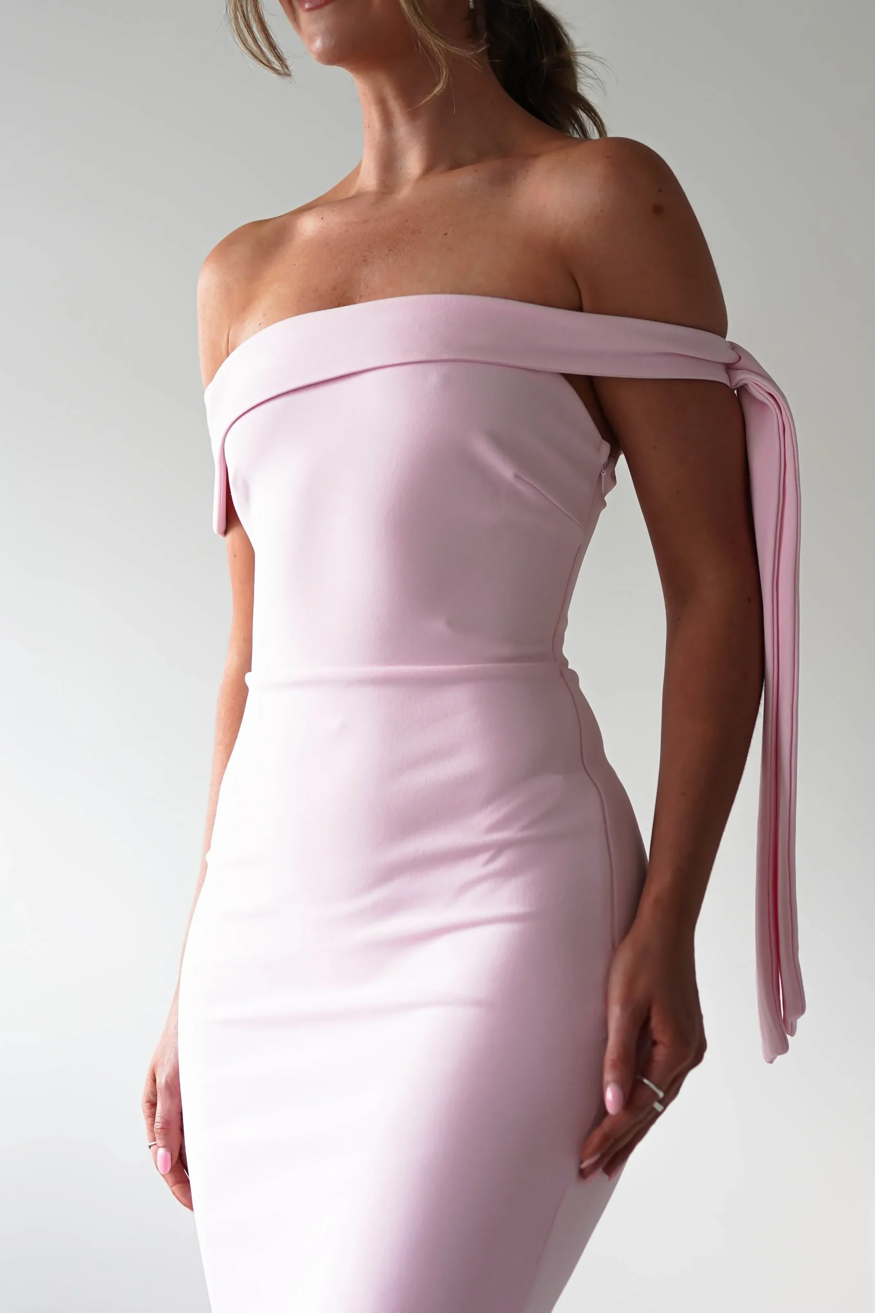 Sale Amalthea Off the Shoulder Midaxi | Pink Lange Kleider|Maxikleider