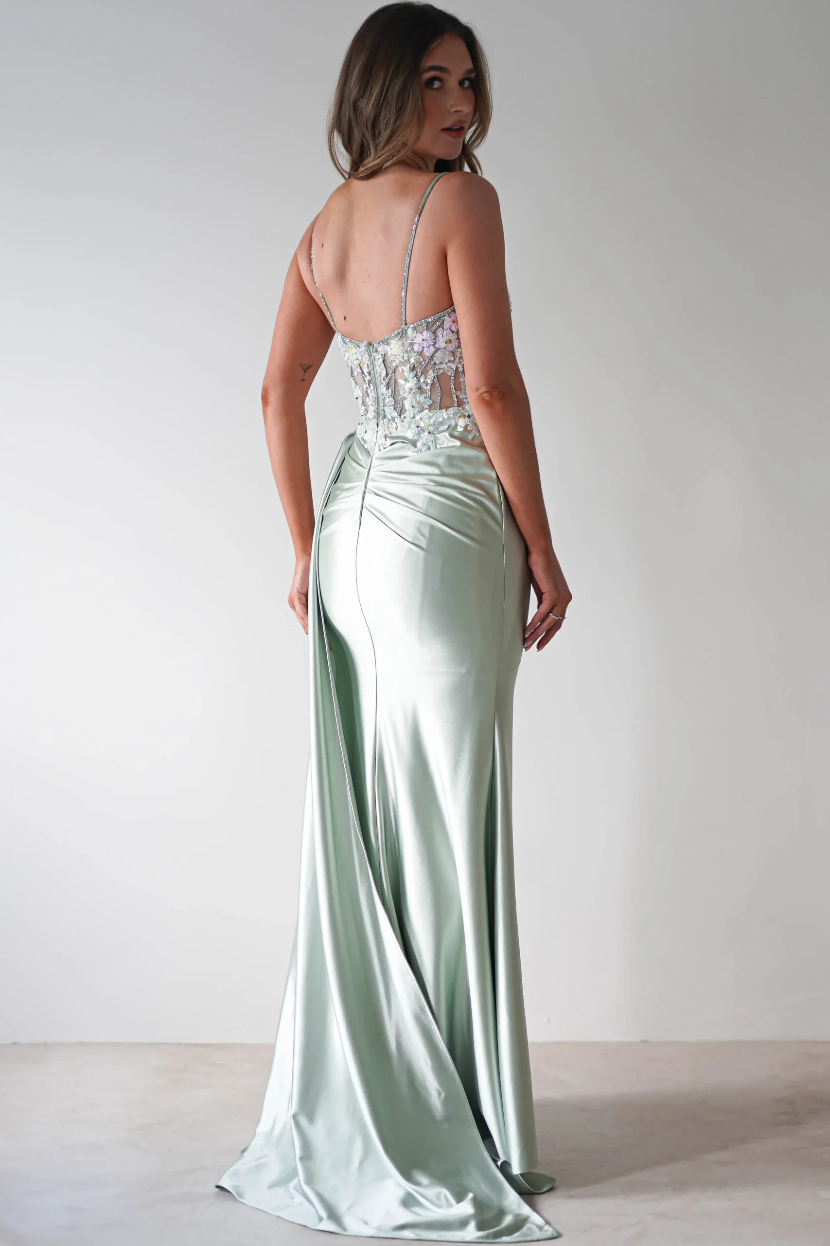 Best Annabel Embellished Bodycon Gown | Sage Ballkleider|Ballkleider