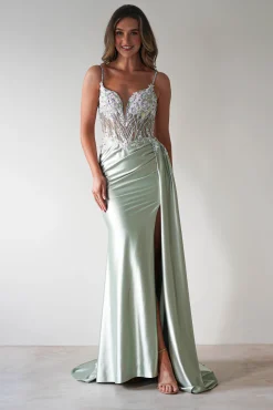Best Annabel Embellished Bodycon Gown | Sage Ballkleider|Ballkleider