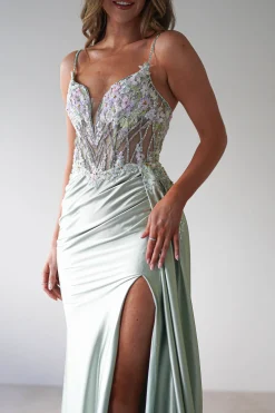 Best Annabel Embellished Bodycon Gown | Sage Ballkleider|Ballkleider
