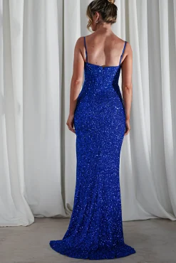Discount Audrina Bodycon Sequin Gown | Royal Blue Kleider Für Besondere Anlässe|Sommerkleider