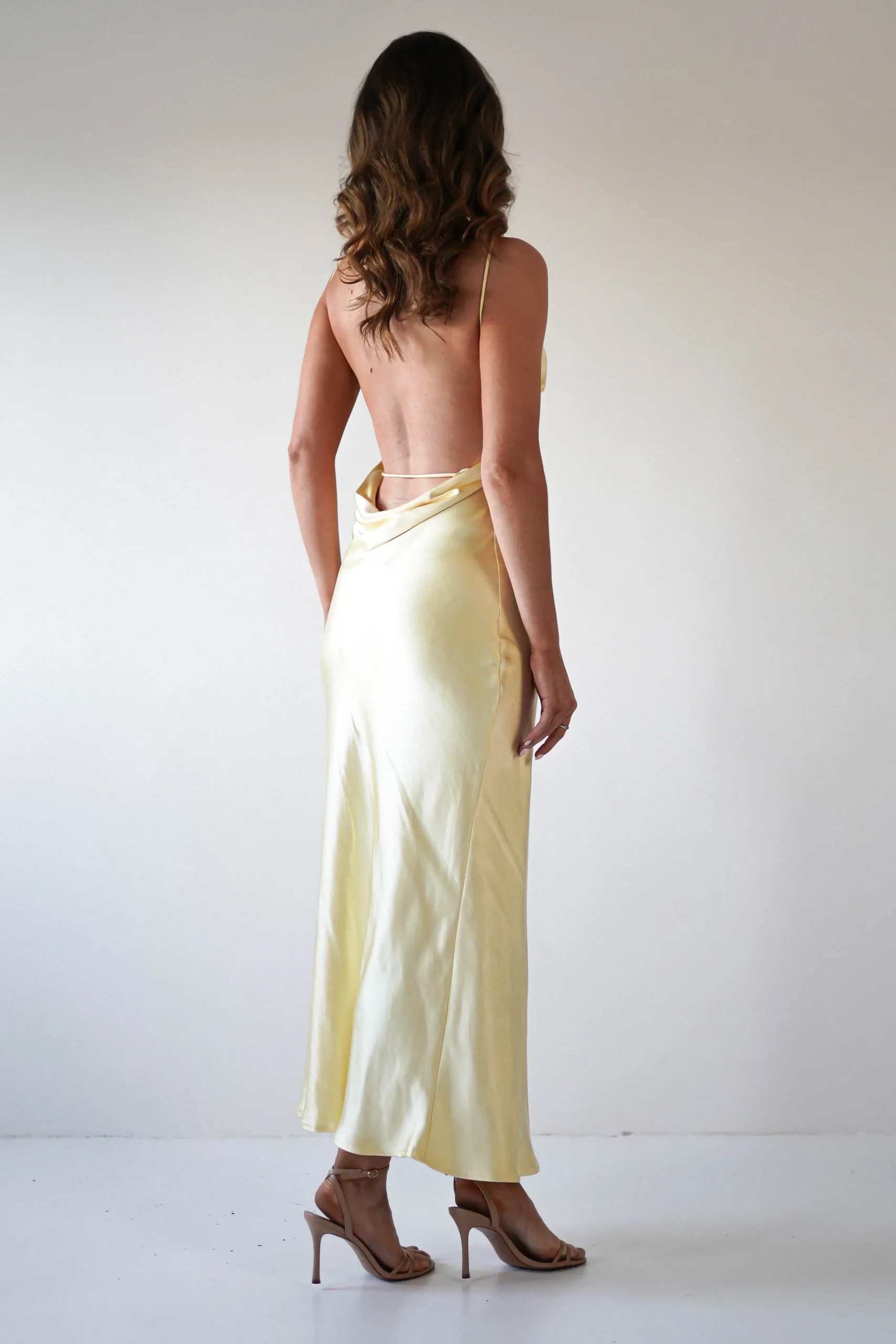 Sale Bayleigh Soft Satin Maxi Dress | Yellow Lange Kleider|Maxikleider