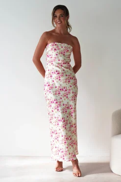 Discount Blossom Floral Print Maxi Dress | Yellow Sommerkleider|Sommerkleider