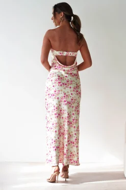 Discount Blossom Floral Print Maxi Dress | Yellow Sommerkleider|Sommerkleider