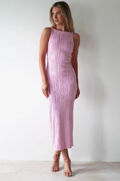 Discount Brighton Textured Bodycon Midaxi Dress | Pink Lange Kleider|Maxikleider