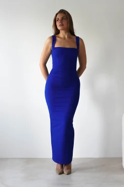 New Brooke Square Neck Maxi Dress | Royal Blue Lange Kleider|Maxikleider