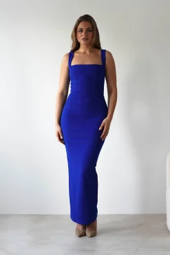 New Brooke Square Neck Maxi Dress | Royal Blue Lange Kleider|Maxikleider