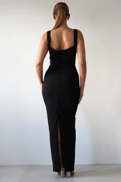 Outlet Brooke Square Neck Maxi Dress | Black Lange Kleider|Maxikleider