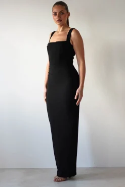 Outlet Brooke Square Neck Maxi Dress | Black Lange Kleider|Maxikleider