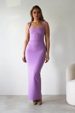 New Brooke Square Neck Maxi Dress | Lilac Lange Kleider|Maxikleider