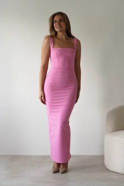 Discount Brooke Square Neck Maxi Dress | Pink Lange Kleider|Maxikleider