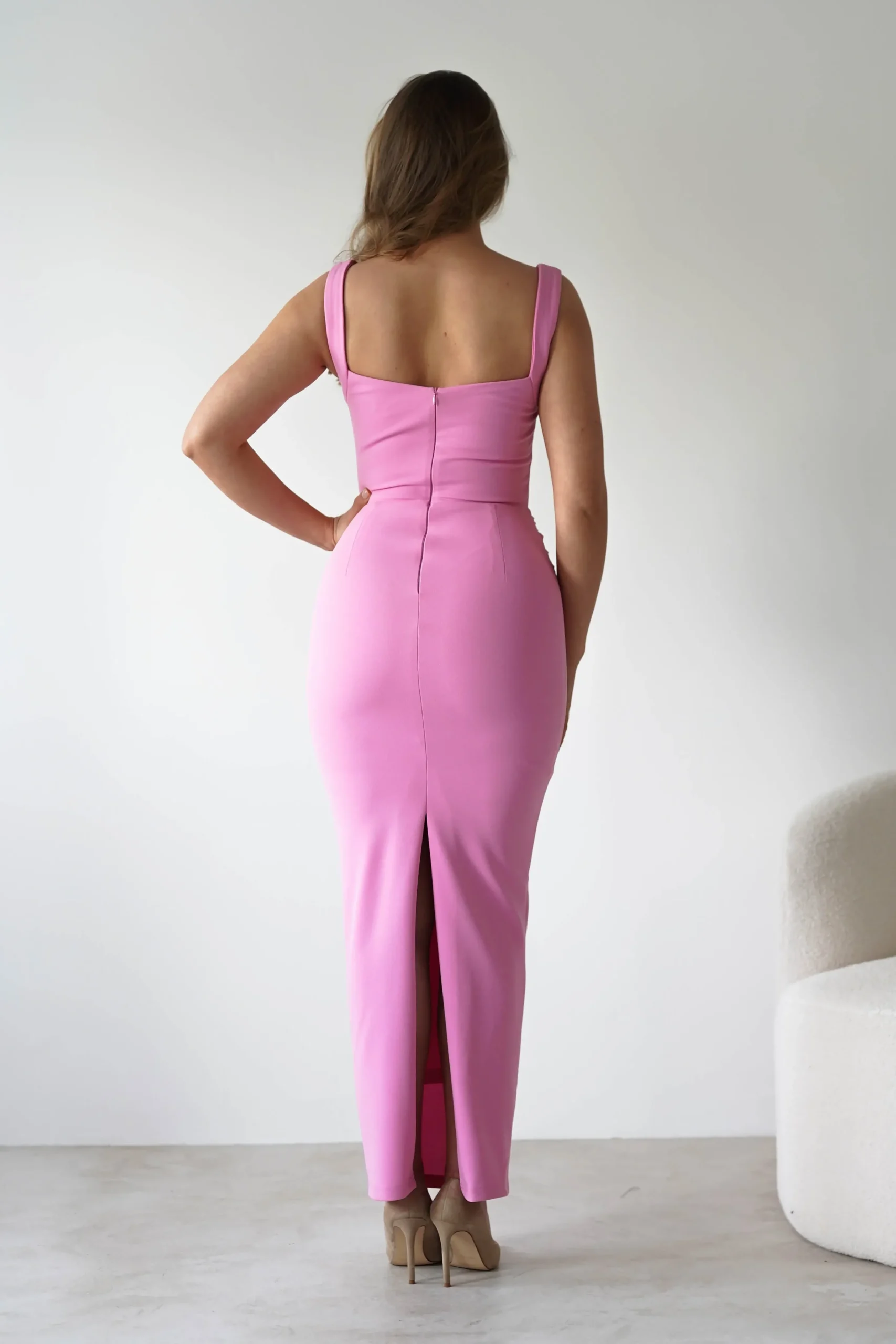Discount Brooke Square Neck Maxi Dress | Pink Lange Kleider|Maxikleider