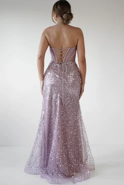 Clearance Cadenza Beaded Corset Gown | Mauve Sommerkleider|Sommerkleider