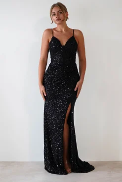 Discount Candyce Sequin Mermaid Gown | Black Sommerkleider|Sommerkleider