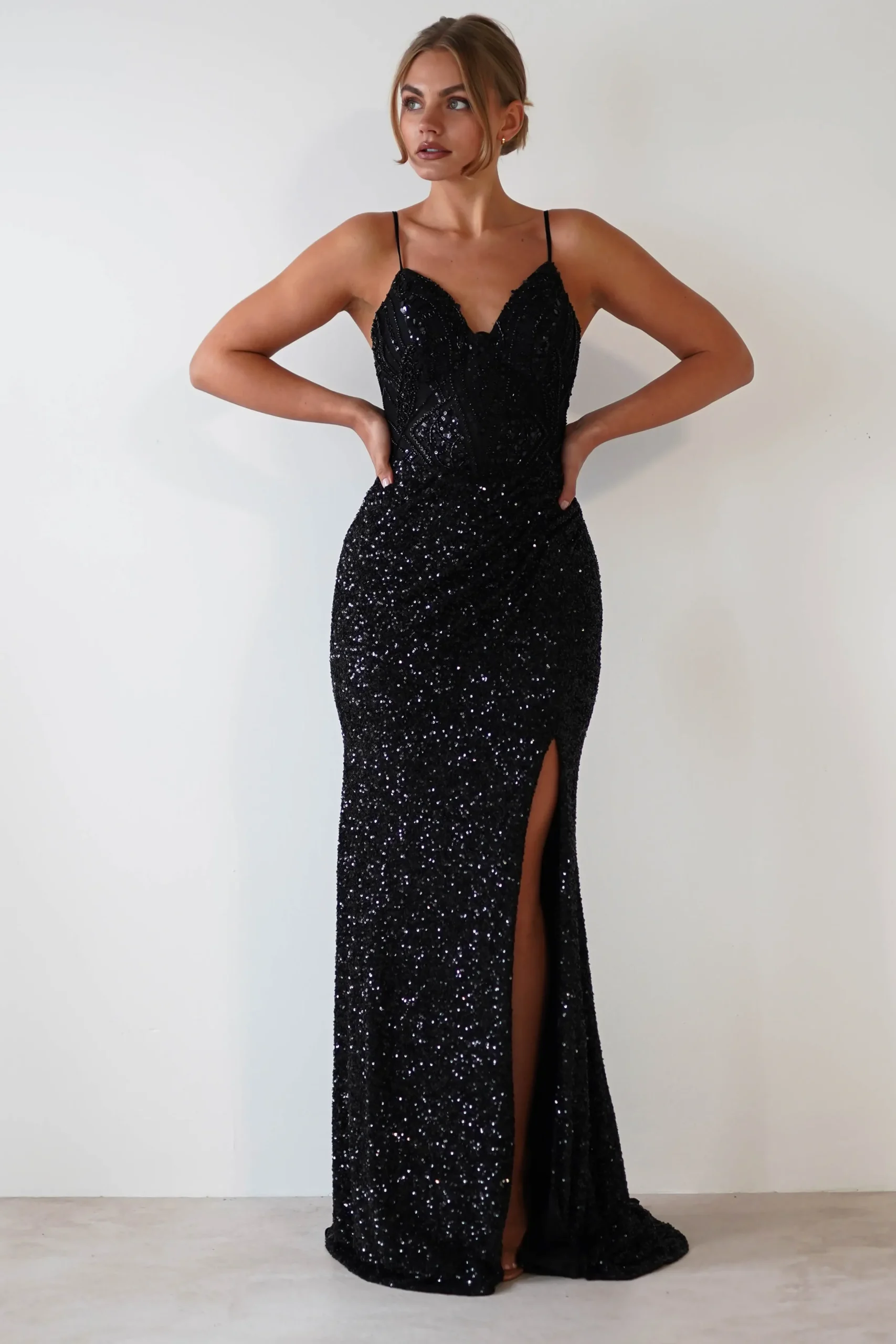 Discount Candyce Sequin Mermaid Gown | Black Sommerkleider|Sommerkleider