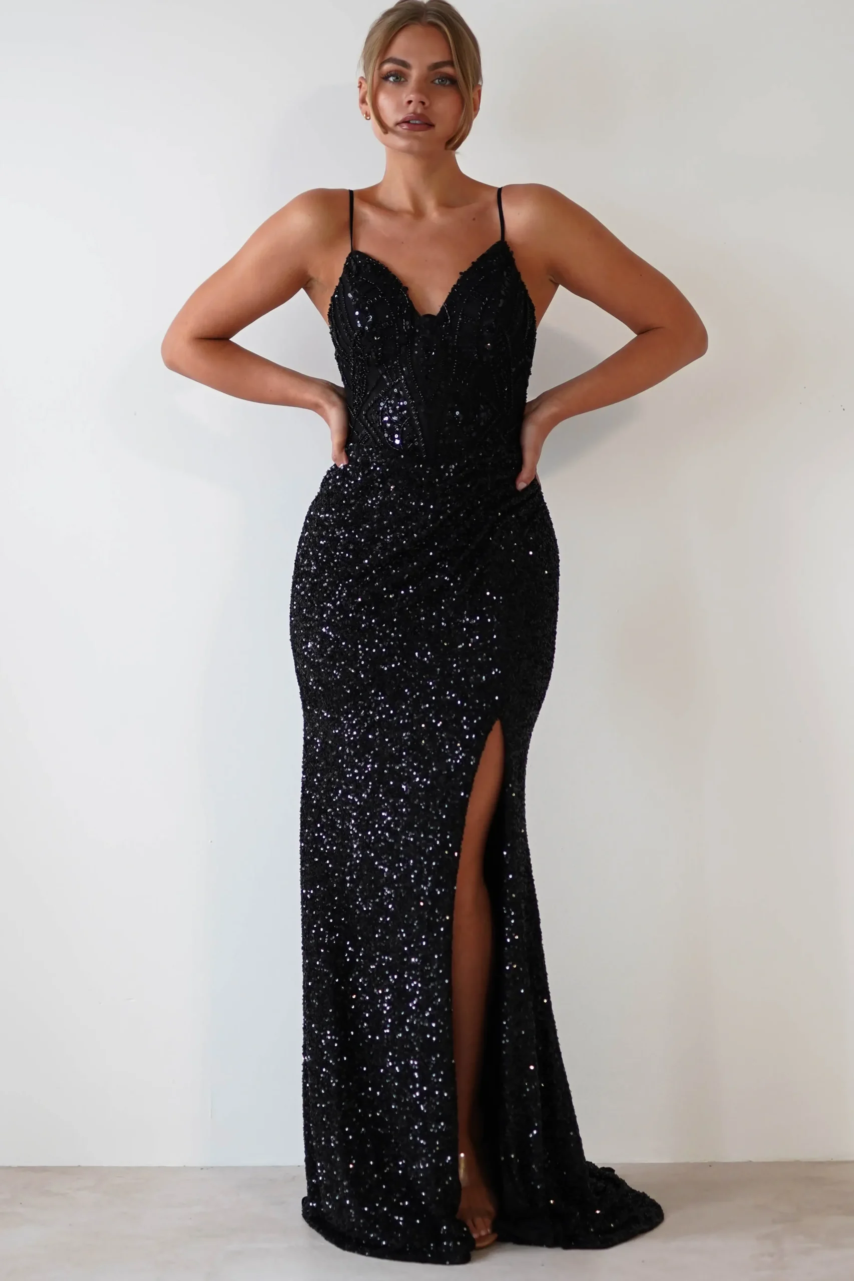 Discount Candyce Sequin Mermaid Gown | Black Sommerkleider|Sommerkleider