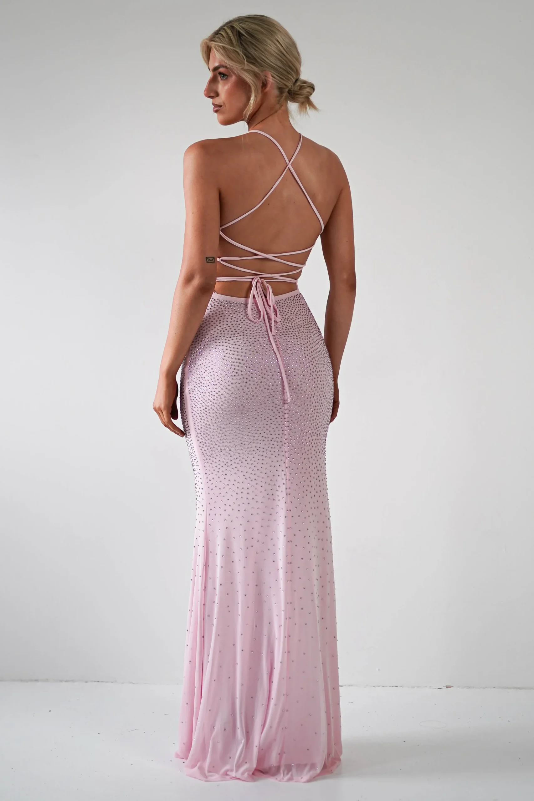 Online Cataleya Rhinestone Bodycon Gown | Pink Sommerkleider|Sommerkleider
