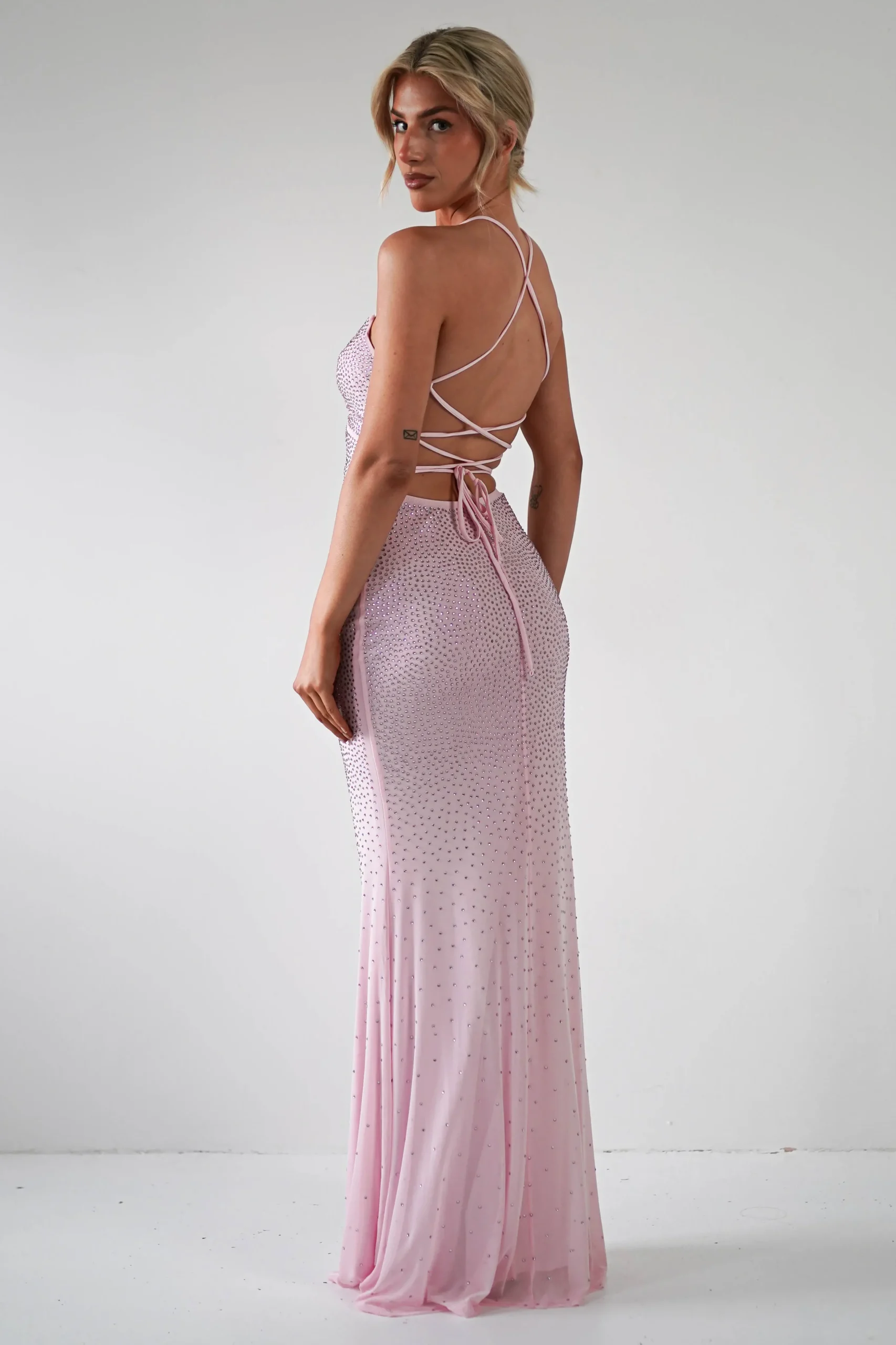 Online Cataleya Rhinestone Bodycon Gown | Pink Sommerkleider|Sommerkleider
