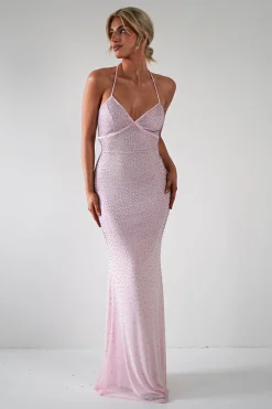 Online Cataleya Rhinestone Bodycon Gown | Pink Sommerkleider|Sommerkleider