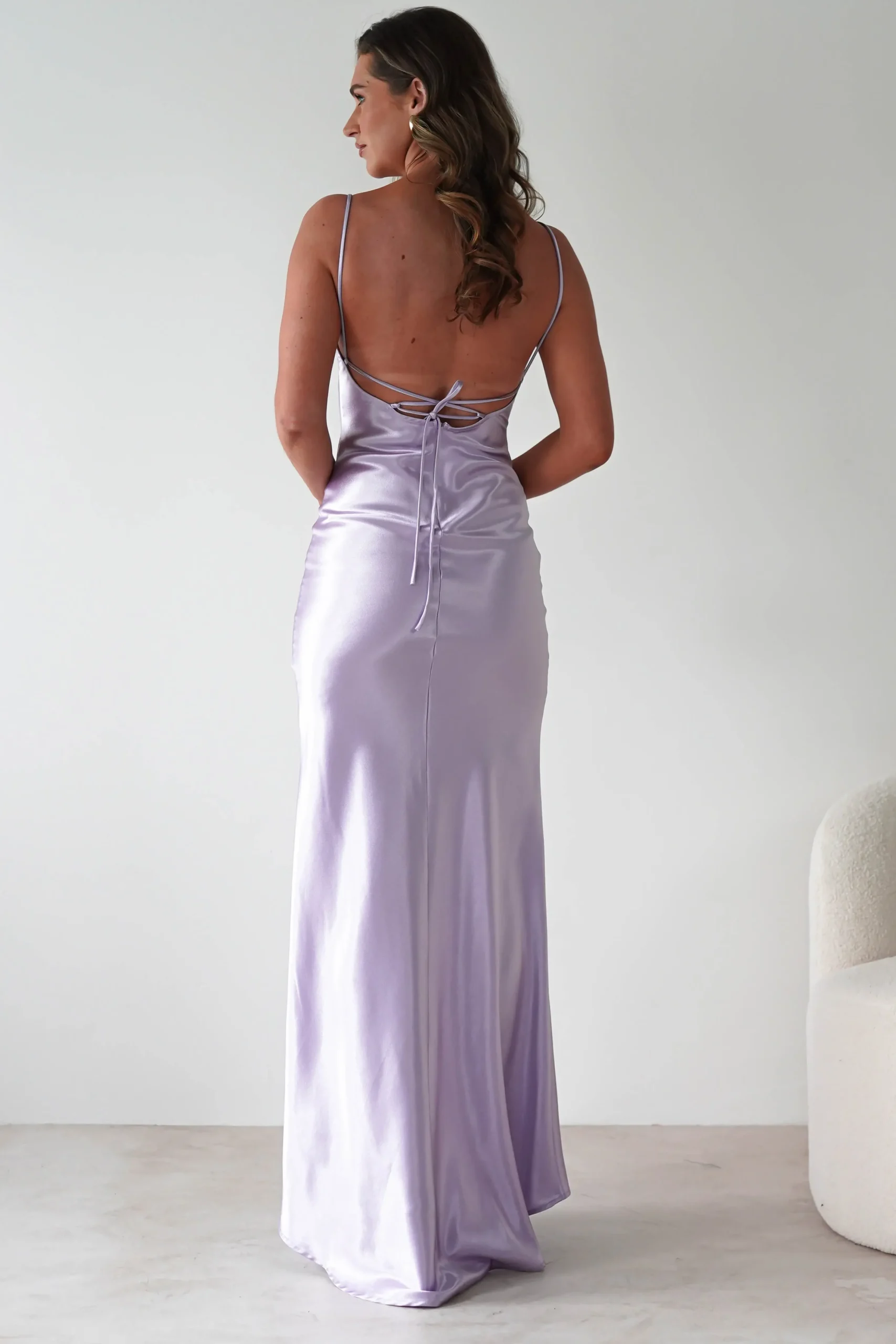 Best Celinee Satin Maxi Gown | Lilac Lange Kleider|Maxikleider