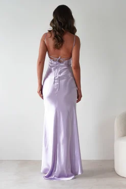 Best Celinee Satin Maxi Gown | Lilac Lange Kleider|Maxikleider