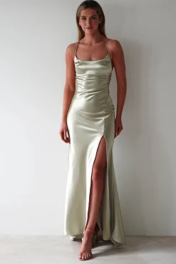 Discount Celinee Satin Maxi Gown | Sage Lange Kleider|Maxikleider