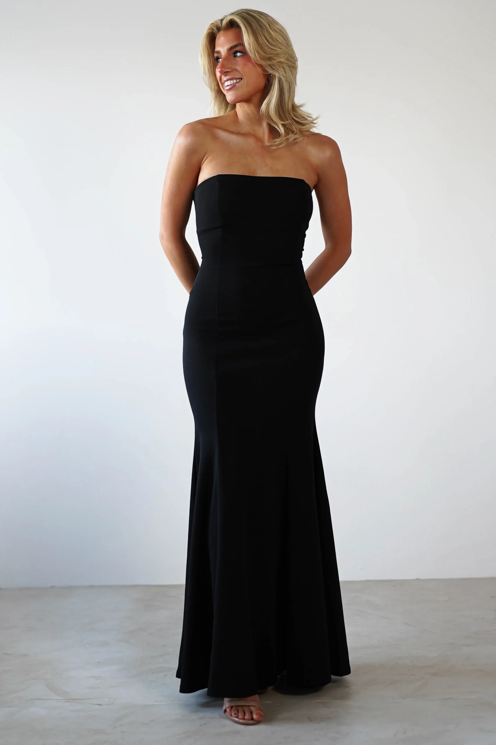 New Charla Bodycon Maxi Gown | Black Lange Kleider|Maxikleider