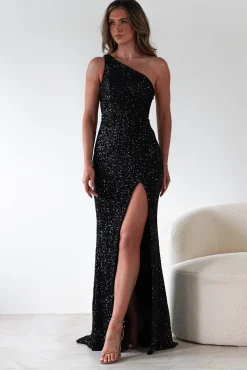 Outlet Charley Sequin Bodycon Gown | Black Kleider Für Besondere Anlässe|Sommerkleider