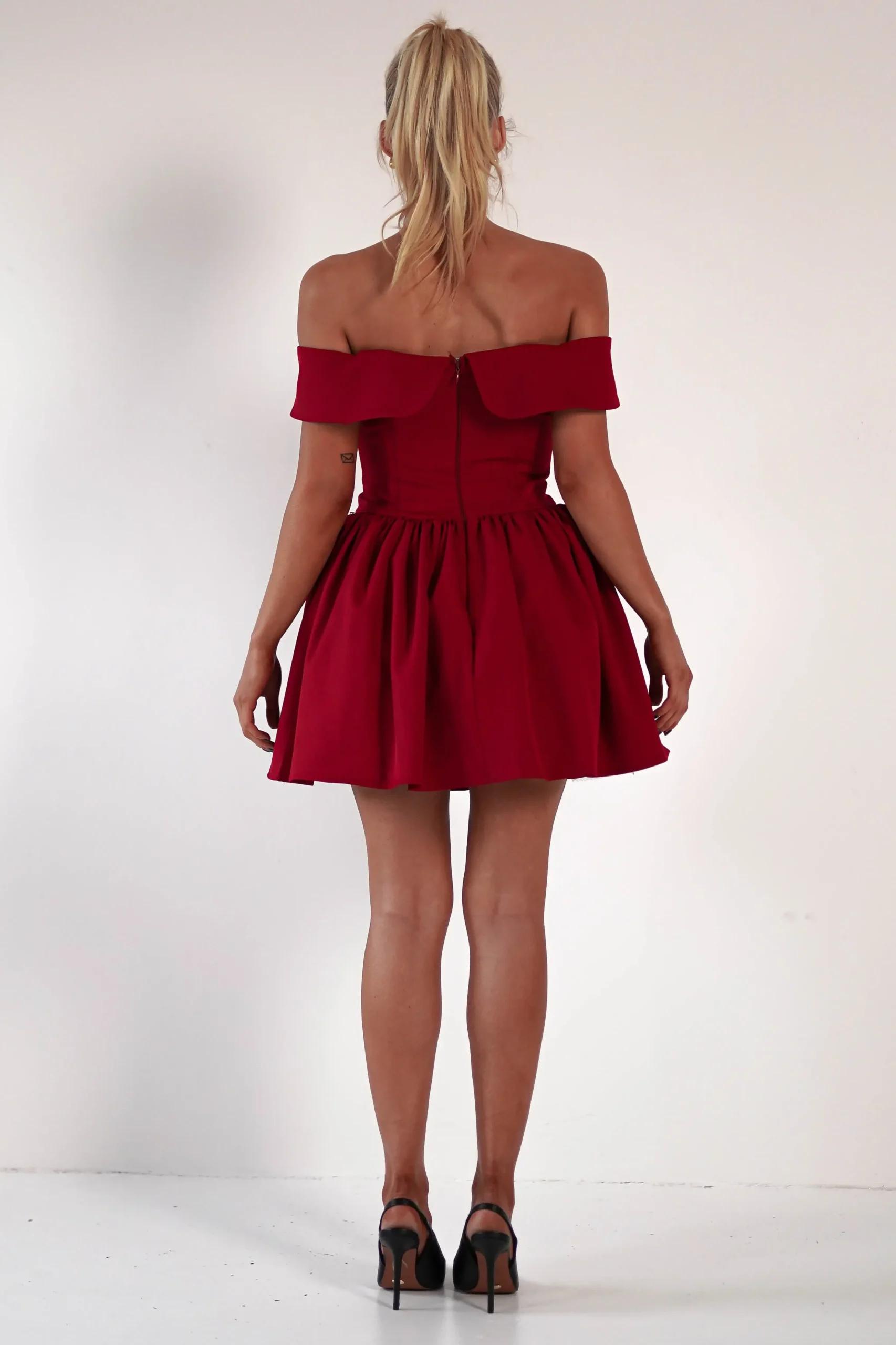 Sale Charlotte Corset Bow Mini Dress | Dark Red Kleider In Minilänge|Minikleider