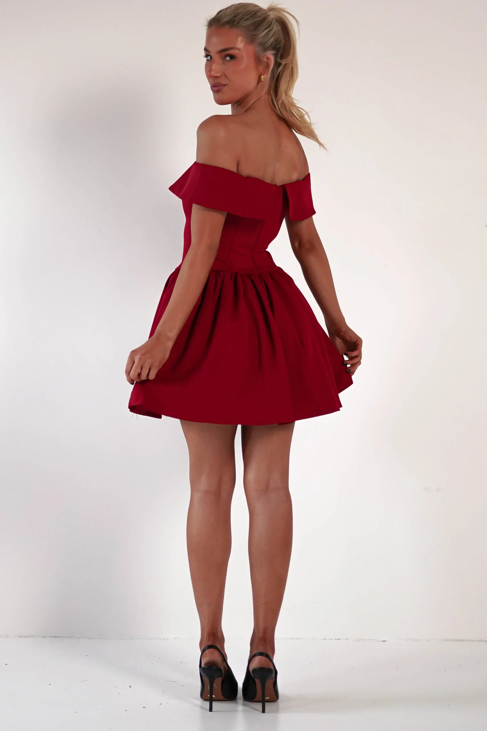 Sale Charlotte Corset Bow Mini Dress | Dark Red Kleider In Minilänge|Minikleider