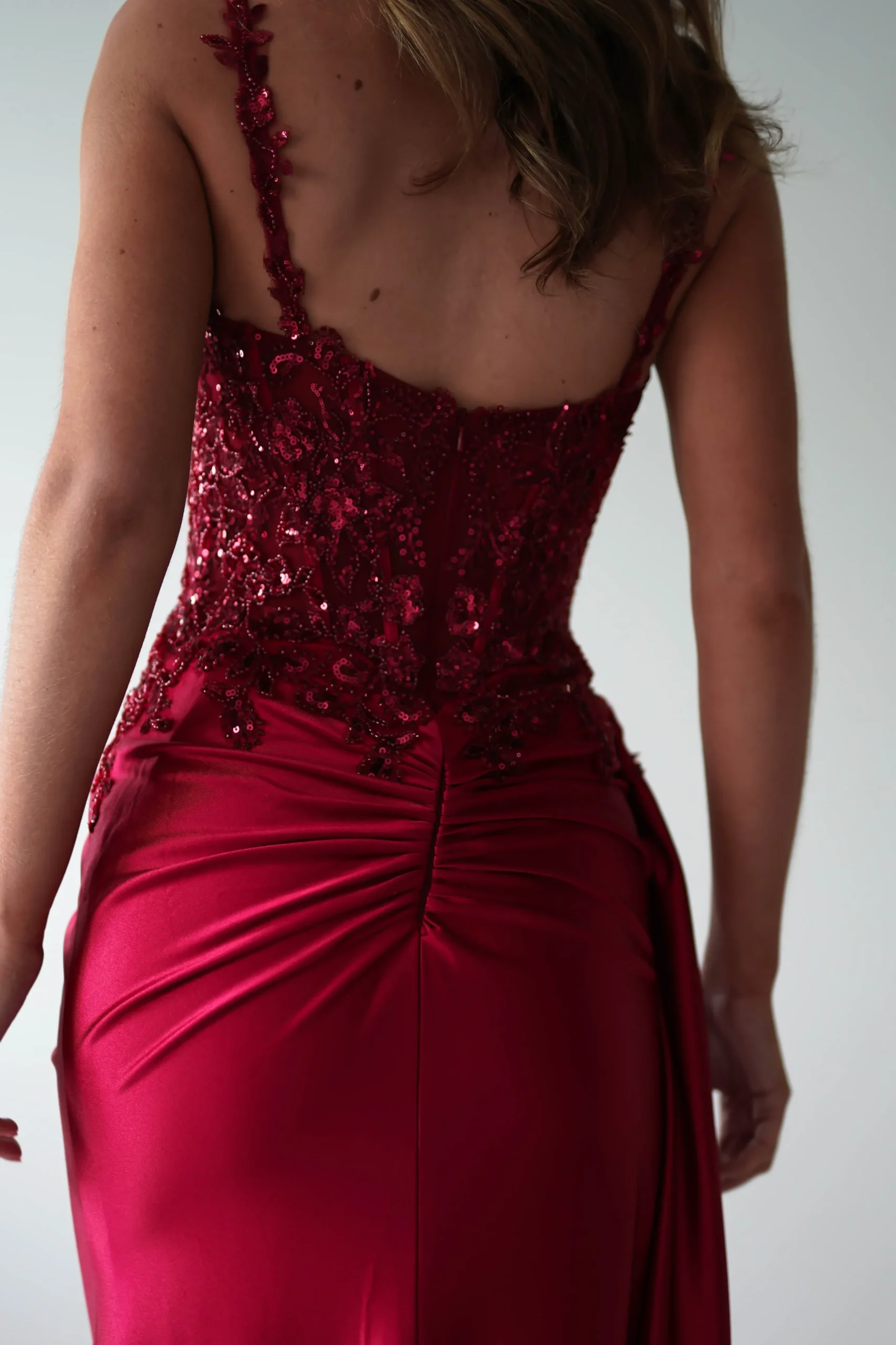 Clearance Cindy Pleated Bodice Gown | Burgundy Kleider Für Besondere Anlässe|Ballkleider