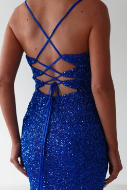Fashion Clarisse Bodycon Sequin Gown | Royal Blue Lange Kleider|Maxikleider