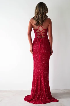 Discount Clarisse Bodycon Sequin Gown | Red Lange Kleider|Maxikleider