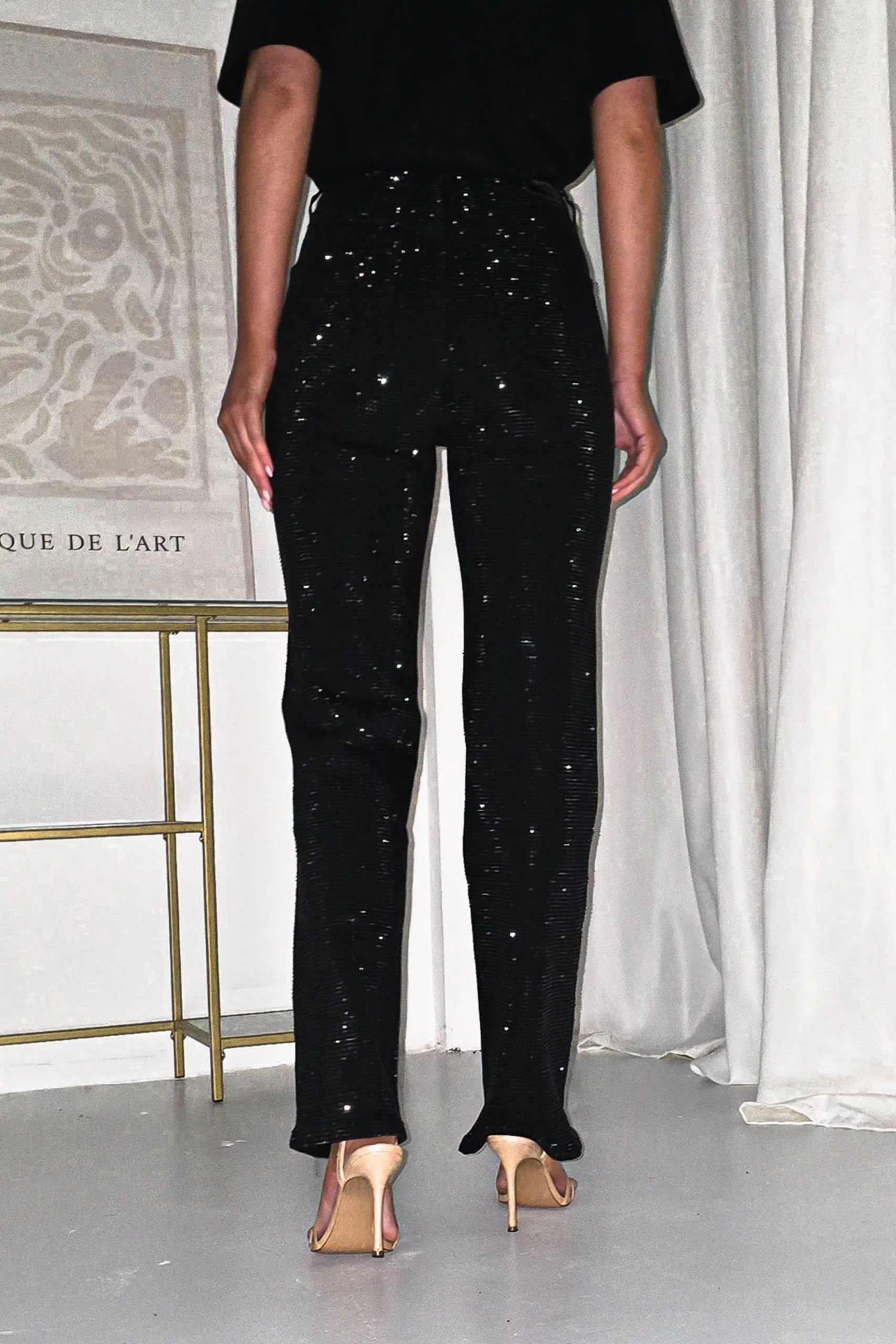 Hot Coleen Sparkle Diamante Jeans | Black Unterteile Und Röcke|Sommerkleider
