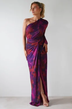 Discount Criselda Bodycon Gathered Maxi Dress | Mixed Print Lange Kleider|Maxikleider