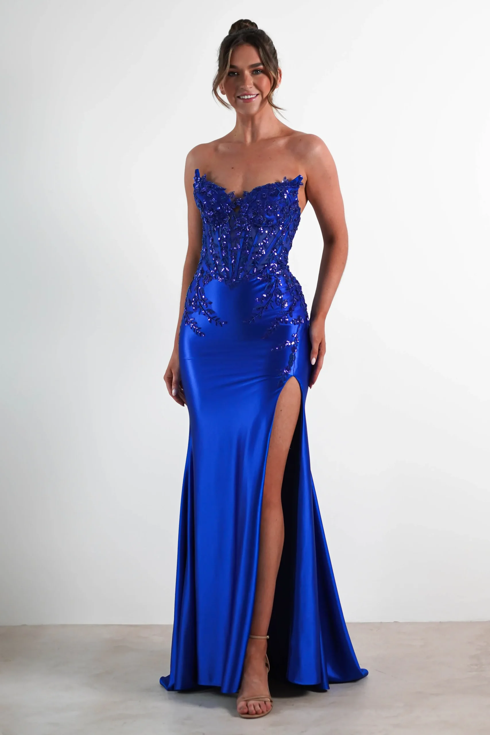 Clearance Dallas Luxe Embellished Gown | Royal Blue Sommerkleider|Sommerkleider