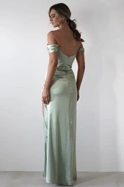 Online Dionne Soft Coset Maxi Gown | Sage Lange Kleider|Maxikleider