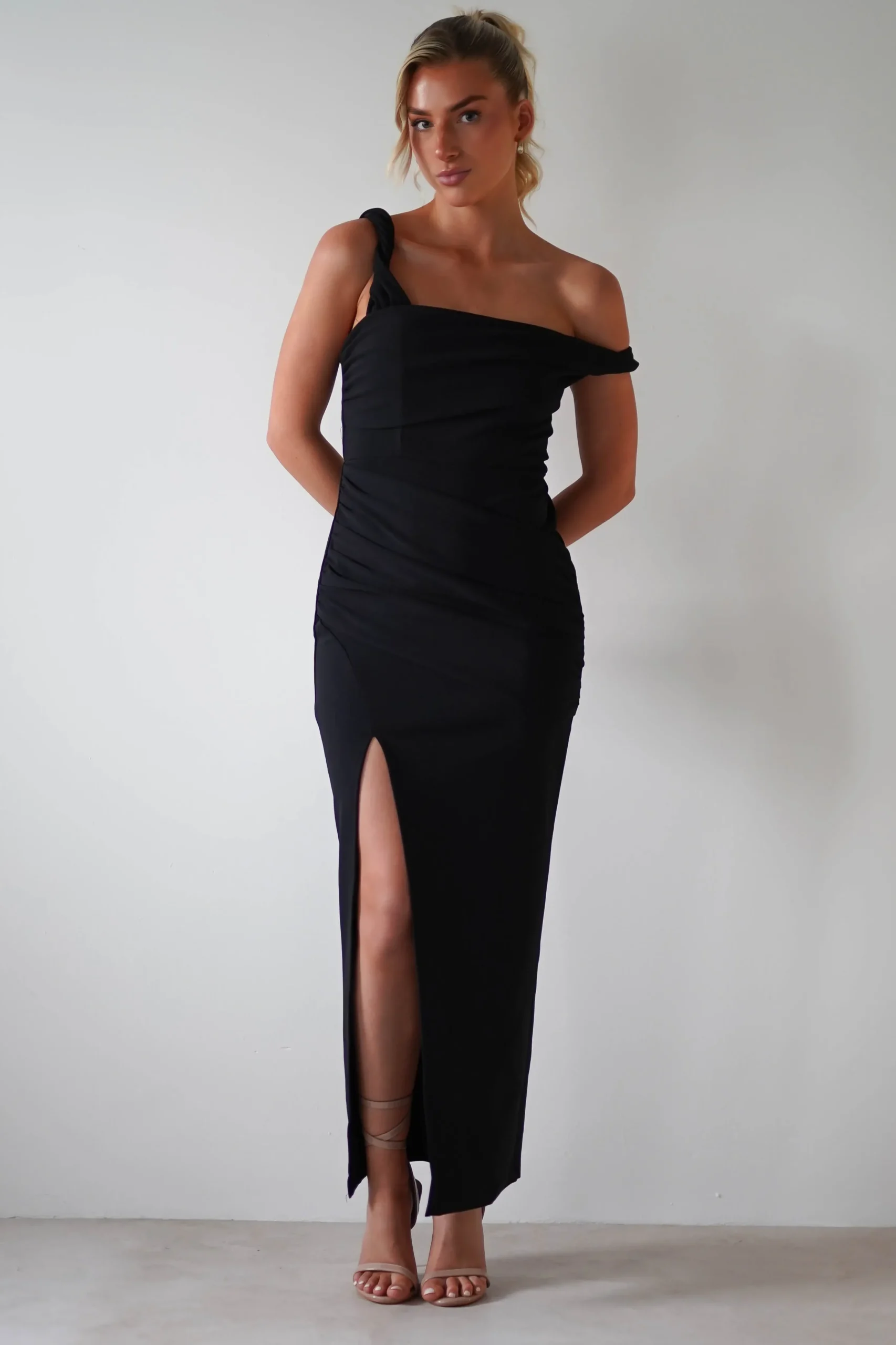 Hot Eloise Bodycon Midaxi Dress | Black Lange Kleider|Maxikleider