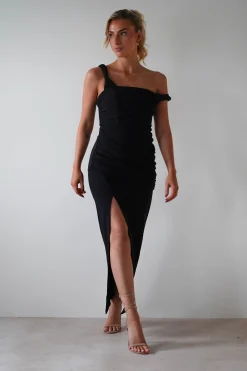 Hot Eloise Bodycon Midaxi Dress | Black Lange Kleider|Maxikleider