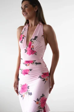 Discount Emmaline Floral Bodycon Maxi Dress | Pink Lange Kleider|Maxikleider