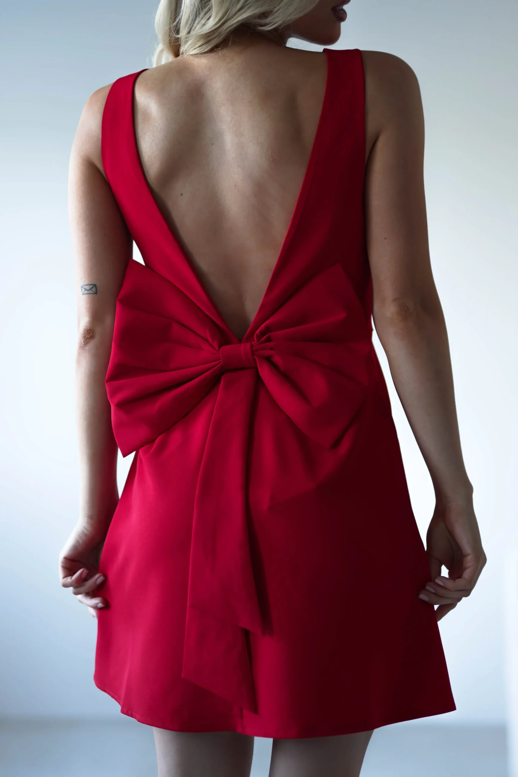 Hot Emmie Bow Back Mini Dress | Red Kleider In Minilänge|Minikleider
